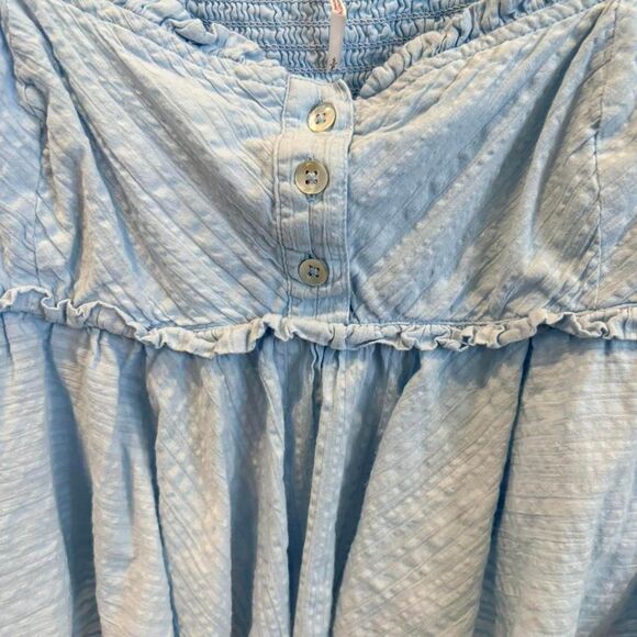 Free-people Women's Blue Blouse - Picture 4 of 4